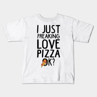 Love Pizza Funny Pizza Gift Kids T-Shirt